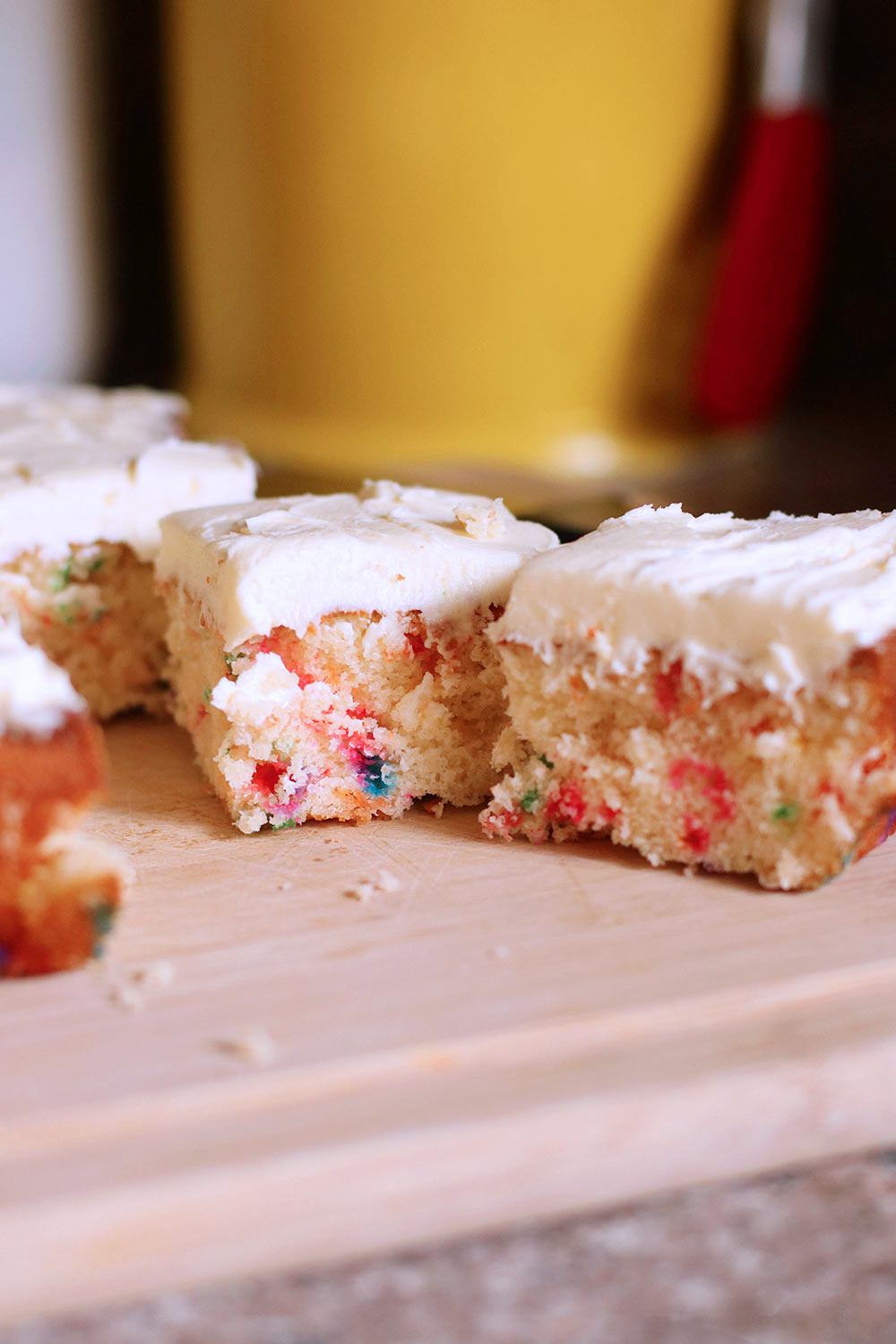 baked sprinkle cake